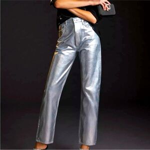 Agolde Silver Straight 90’s Pinch Jeans